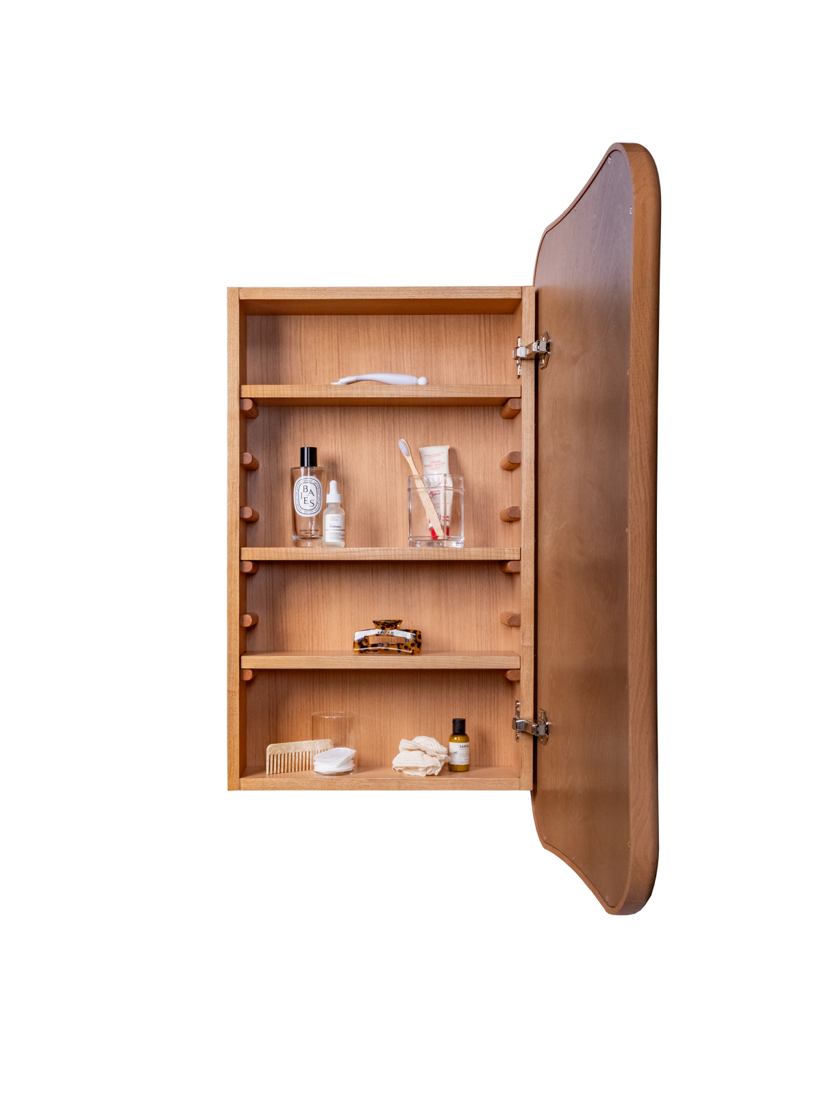 Buddy Cabinet Oak Opened